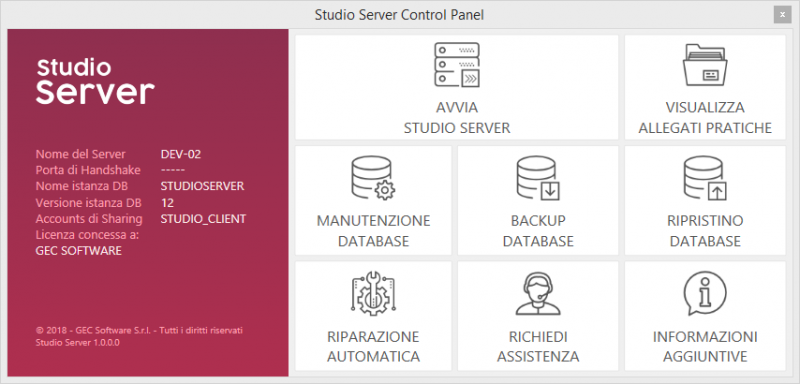 Studio Server di Studio - GEC Software